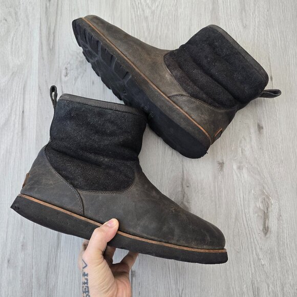 UGG | Hendren TL brown monochrome leather gorpcore boots | MENS 11 - Picture 1 of 11